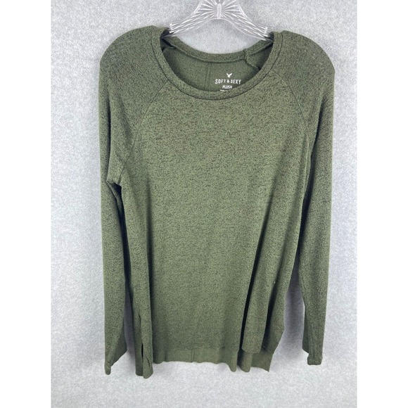 American Eagle Outfitters Sweaters - American Eagle Soft & Sexy Sweater Women's XS Green Plush Long Sleeve Pullover